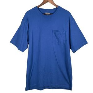 Duluth Trading Co. Relaxed Fit‎ Longtail T Shirt Men Size M Blue Cotton Pocket